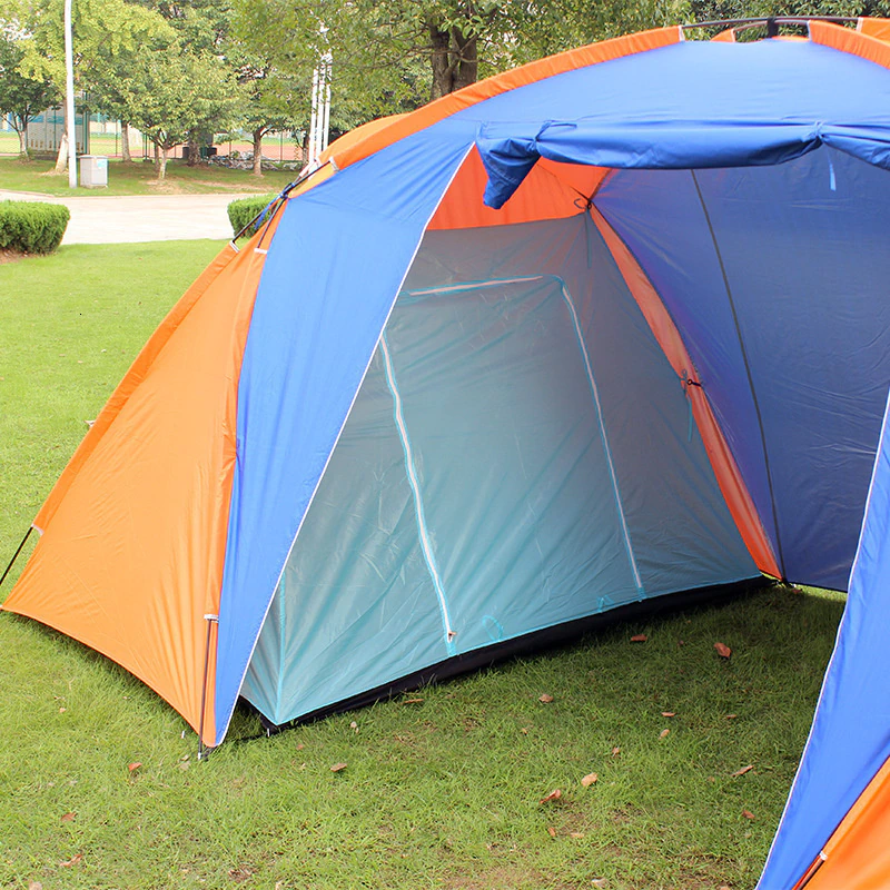 Cheap Goat Tents Double Layer Waterproof Two Bedrooms Outdoor Camping Tent For 4 6 Person Hiking Fishing Hunting Familiy Party Tent 3 Colors Tents 